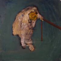 28. Mann mit Hut VII, 2011, &Ouml;l auf Sperrholz, 60 x 60 cm 