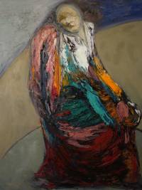 Sitzende Frau I, 2006, &Ouml;l uaf Leinwand, 155 x 120 cm